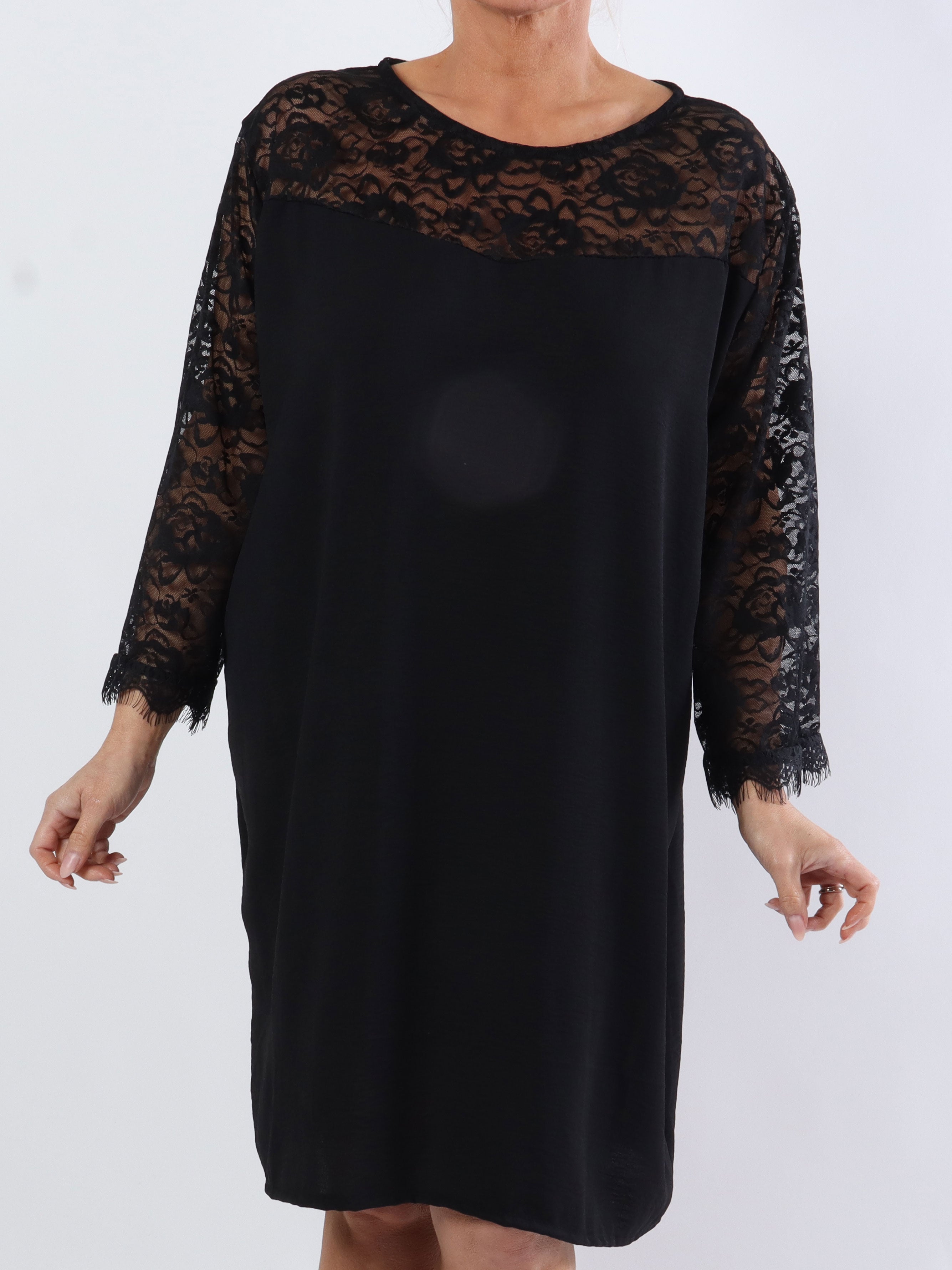 Nadine Dress - Sød blonde plus size kjole med sløjfe